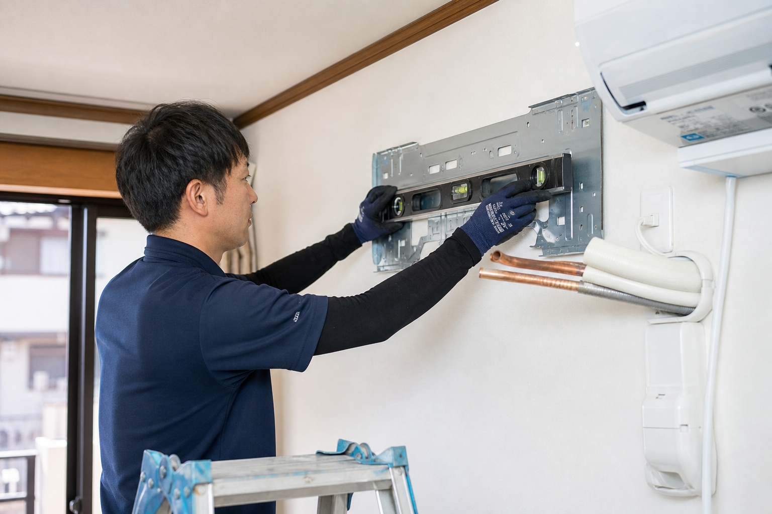 エアコン新規取付工事